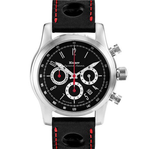 Syrena Sport BKr (Black Red Hands) | zegarek męski | czarny
