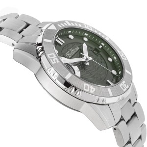 Balticus Żabnica Anglerfish | Zegarek męski diver | Zielona tarcza