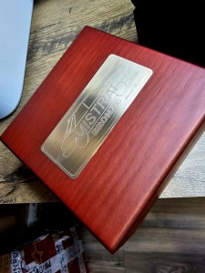 Xicorr MISTRAL bronze PROTOTYP / men's bronze watch with black dial and red polonez 