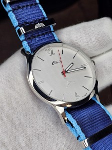 Błonie Delfin 1 | zegarek męski | stalowa koperta | jasna tarcza | pasek NATO