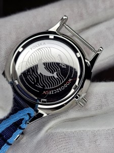 Błonie Delfin 1 | zegarek męski | stalowa koperta | jasna tarcza | pasek NATO