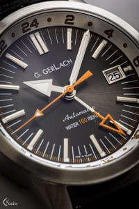 G. Gerlach Navigator Mk 3 GMT | zegarek męski | grafitowa tarcza 
