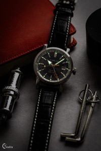 G. Gerlach Navigator Mk 3 GMT | zegarek męski | grafitowa tarcza 
