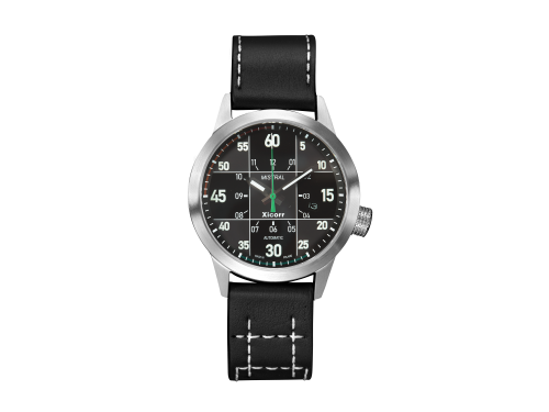 Xicorr Mistral BKg | Zegarek męski | Czarna tarcza | Zielony sekundnik | Polonez