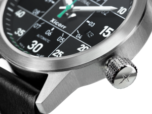 Xicorr Mistral BKg | Zegarek męski | Czarna tarcza | Zielony sekundnik | Polonez