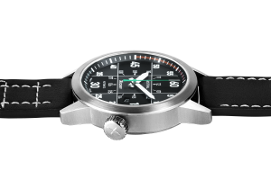 Xicorr Mistral BKg | Zegarek męski | Czarna tarcza | Zielony sekundnik | Polonez