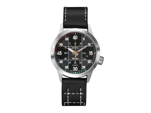 Xicorr MISTRAL BKo / men's watch black with orange second hand polonez