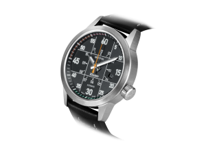 Xicorr MISTRAL BKo / men's watch black with orange second hand polonez