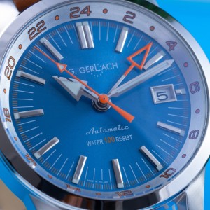 G. Gerlach Navigator Mk 3 GMT | zegarek męski | niebieska tarcza 