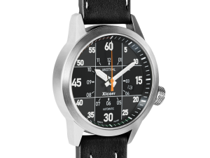 Xicorr MISTRAL BKo / men's watch black with orange second hand polonez