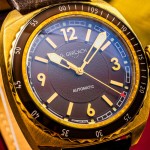 G. Gerlach Submarine | Mosiężny zegarek męski | Brązowa tarcza | Ceramika | Diver