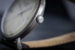 Błonie Zodiak Mechaniczny 1 | Zegarek męski | Beżowa tarcza szampański budyń | Brązowy pasek