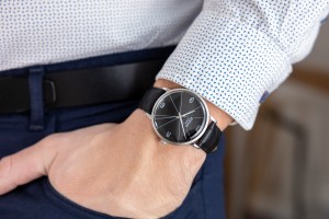 Błonie Zodiak Mechaniczny 2 | Zegarek męski | Czarna tarcza klasyczna | Czarny pasek