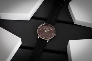 Błonie Zodiak Mechaniczny 3 | Zegarek męski | Bordowa tarcza (śliwka) | Czarny pasek