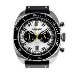 G. Gerlach Enigma Chronograf Quartz | zegarek męski | biała tarcza | ceramika | diver 