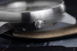 Błonie Polan 1 white silver dial / Men's watch on a black leather strap