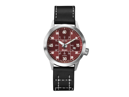Xicorr MISTRAL BX / BordeauX men's watch claret polonez