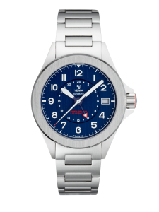 Zegarek męski YEMA Flygraf French Air | Limitacja srebrny YAA21-GMS 