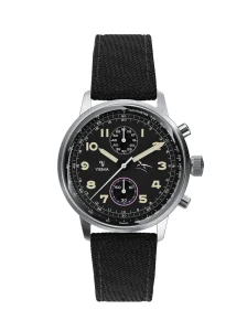 Zegarek męski YEMA Flygraf Bi-Compax French Air Force Chronograph | YMHF1582AA-AA - 40 mm