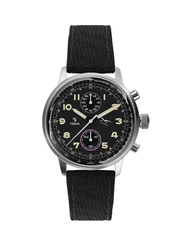 Zegarek męski YEMA Flygraf Bi-Compax French Air Force Chronograph | YMHF1582AA-AA - 40 mm