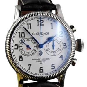 G. Gerlach m/s Piłsudski Chronograf | Zegarek męski mechaniczny | Skórzany pasek