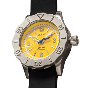 G. Gerlach Batyskaf | Zegarek męski | Żółta tarcza | Diver | Bathyscaphe