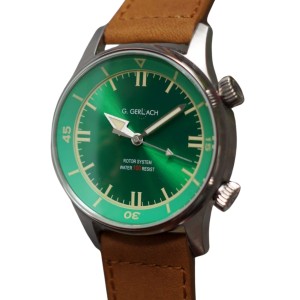 G. Gerlach Navigator | Zegarek męski | Zielona tarcza 