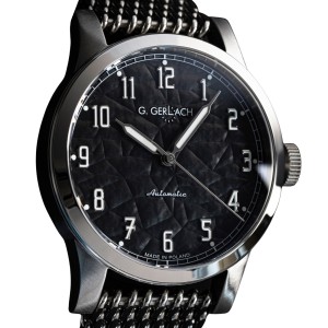 G. Gerlach Tatry / Men's watch with black dial on bracelet