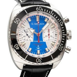 G. Gerlach Poseidon Chronograf | Zegarek męski mechaniczny | Biała tarcza