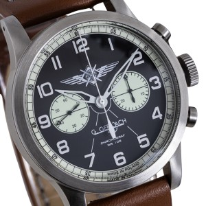 G. Gerlach Pilot Chronograf Semi-Lume | zegarek męski