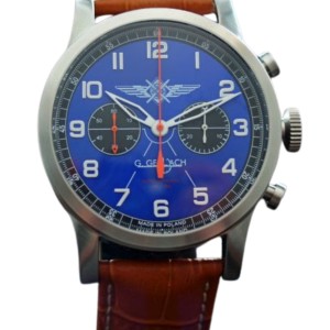 G. Gerlach Pilot Chronograf | zegarek męski | niebieski