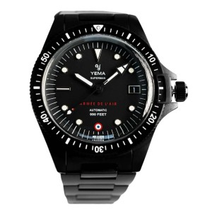 Zegarek męski YEMA Superman French Air Force Black | Limited Edition YAA41-3AMS - 41 mm - Limitowany