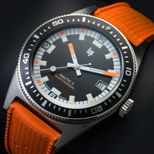 Zegarek unisex Lip Nautic 3 Scaphandrier Orange G100 Automatic 