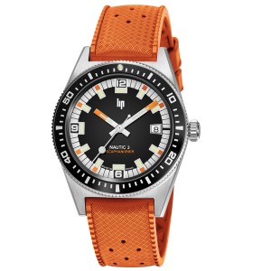 Zegarek unisex Lip Nautic 3 Scaphandrier Orange G100 Automatic 