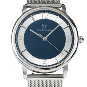 DaModa Classica / women's watch with a dark blue dial on dark blue strap plus bracelet mesh / stainless steel