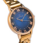 Zegarek damski Damoda BAROKA Navy Rose Gold pasek + bransoleta 34 mm