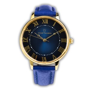 Zegarek damski Damoda BAROKA Navy Yellow Gold pasek + bransoleta 34 mm