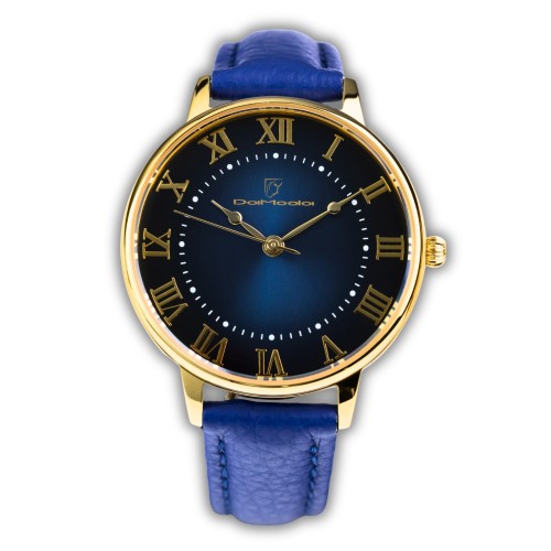 Zegarek damski Damoda BAROKA Navy Yellow Gold pasek + bransoleta 34 mm