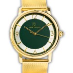 Zegarek damski Damoda CLASSICA Green | pasek skórzany + bransoleta mesh 38 mm