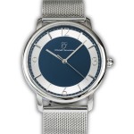 Zegarek damski Damoda CLASSICA Blue | pasek skórzany + bransoleta mesh 38 mm