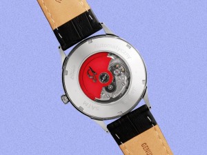 Błonie Jantar 2 | Zegarek męski automatyczny | Złota koperta | Granatowa tarcza