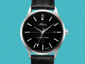 Błonie Jantar 4 | Zegarek męski automatyczny | Stalowa koperta | Czarna tarcza