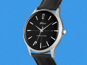 Błonie Jantar 4 | Zegarek męski automatyczny | Stalowa koperta | Czarna tarcza