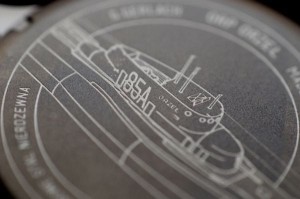 G. Gerlach ORP Orzeł 85A | Zegarek męski | Czarna tarcza | Skórzany pasek